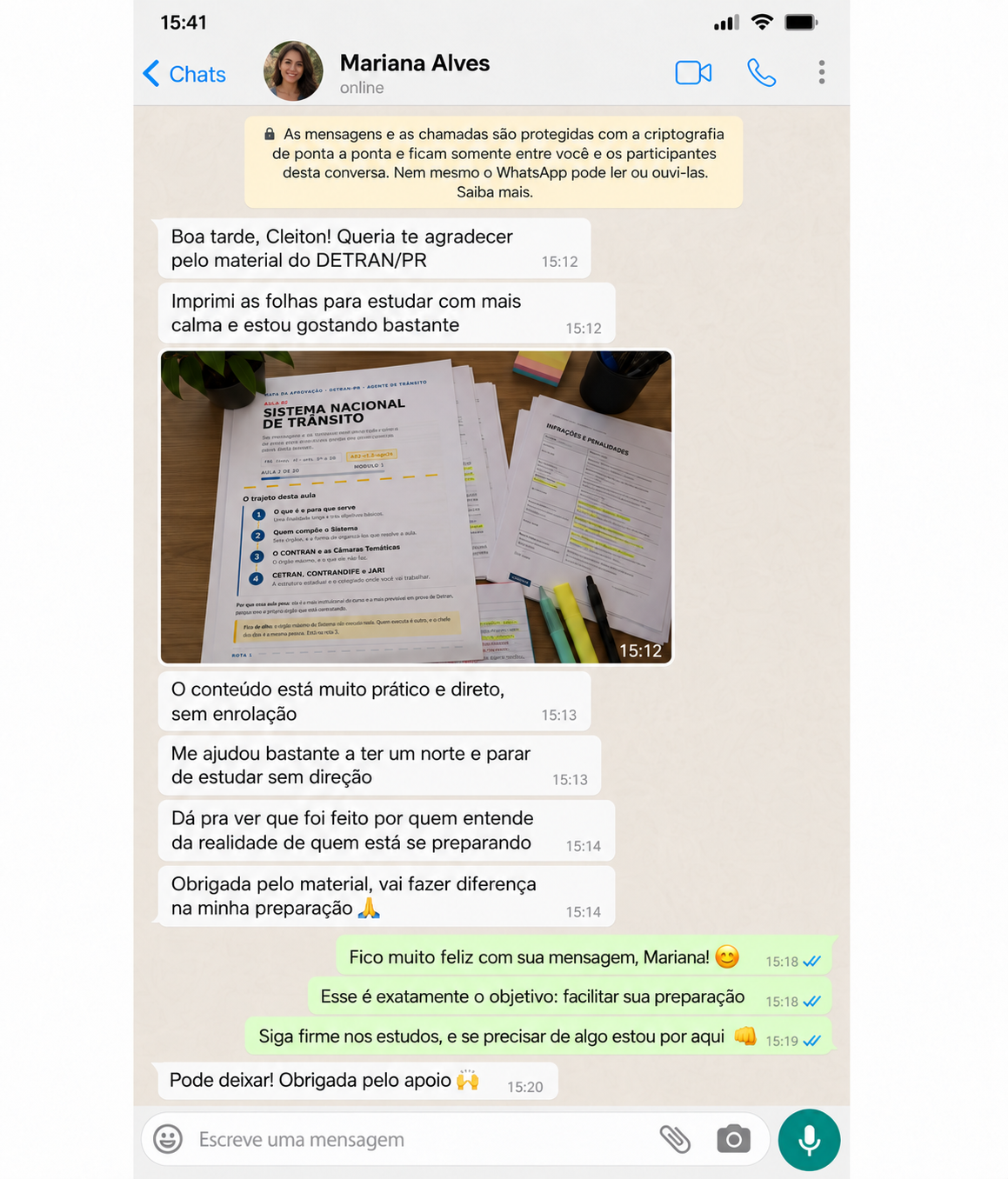 Depoimento de Mariana Alves sobre o Mapa da Aprovação DETRAN PR